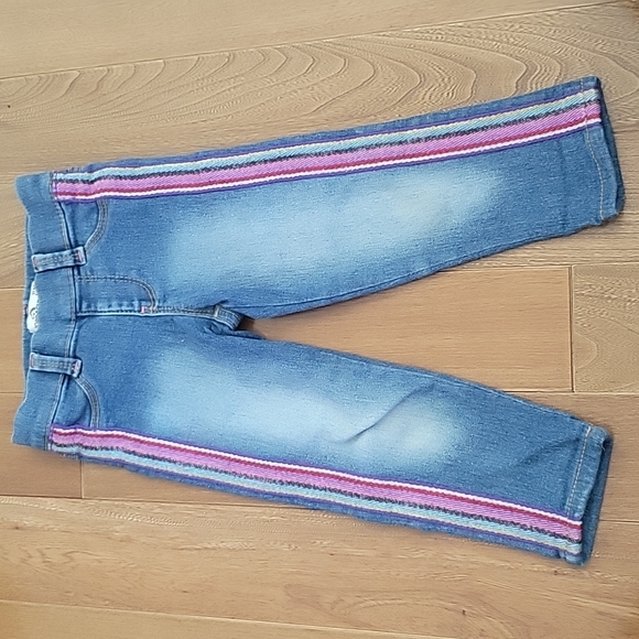 Girls Jordache jegging blue pink stripe 2T - Picture 2 of 6